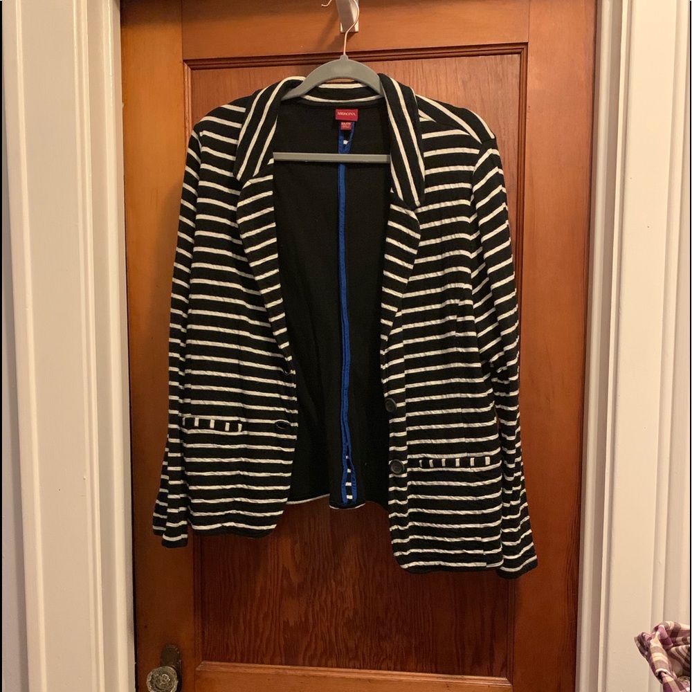 Merona Black/white stripe jacket/blazer